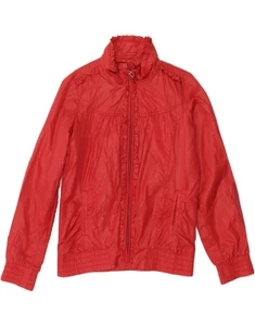 BENETTON Girls Rain Jacket 8-9 Years Large Red Nylon CA02 - Picture 1 of 5