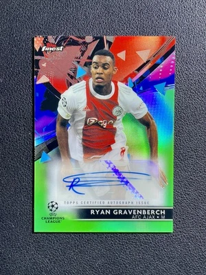 2021-22 Topps Finest UEFA Ryan Gravenberch Green Auto #57/99 No.BA-RG - Image 1 of 2
