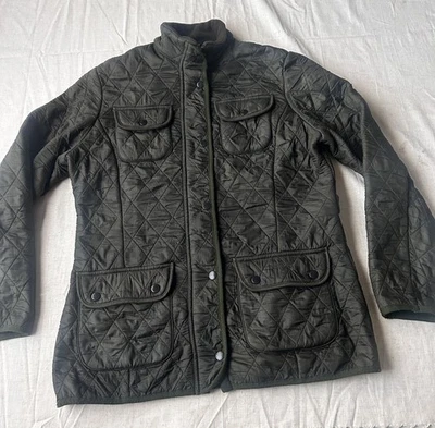Barbour Women's Quilted Jacket Olive Green, Size 10 - Image 1 of 4