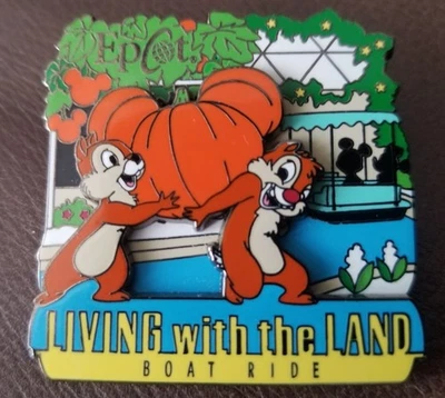 Заколка Disney 3D CHIP & DALE Pumpkin From Living w The Land Boat Ride At Epcot б/у в отличном состоянии - Изображение 1 из 2