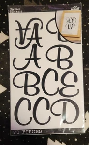 Sticko Large Alphabet Stickers-White Script Scrapbook Poster 71 Pieces! - Picture 1 of 9