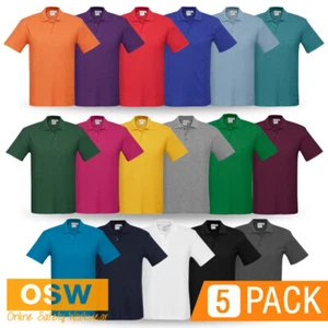 5 X Kids Crew Cotton Short Sleeve Durable Top-Stitched Casual Polo Shirt P400KS - Foto 1 di 39