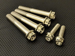 GSXR1000 K3-K4 Titanium drilled brake caliper bolt kit 03-04 full Ti race spec - Picture 1 of 5