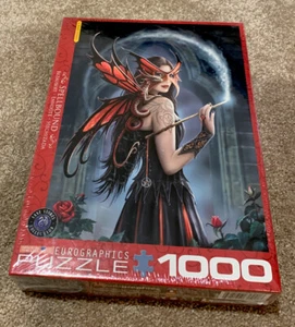 EuroGraphics Spellbound by Anne Stokes 1000-Piece Puzzle Dragon Rose Butterfly  - Picture 1 of 1