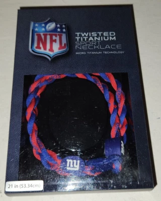New York Giants Twist  21"  Titanium Sport Necklace - Image 1 of 2