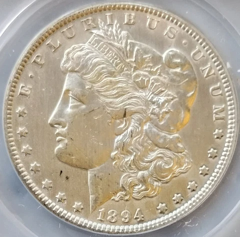 1894-O Morgan Silver Dollar - About Uncirculated AU50 - TONED Better Date Beauty Cover
