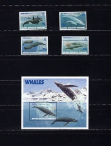 British Antarctic Territory 244-48 Whales Fish 1996 VF MNH Complete Set #6SP - Picture 1 of 2