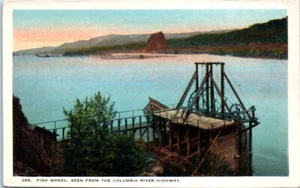 FISH WHEEL from Columbia River Highway fishing - Postcard - Picture 1 of 2