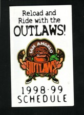 San Angelo Outlaws---1998-99 Pocket Schedule--Texas Lottery--WPHL
