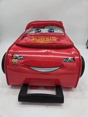 Disney Pixar Cars Lightning McQueen Rolling Luggage Suitcase Kids Vacation Bag - Image 1 of 4