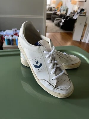Vintage NOS 1984 Converse Jimmy Connors White Leather Tennis Shoes US4 No Box - Image 1 of 4