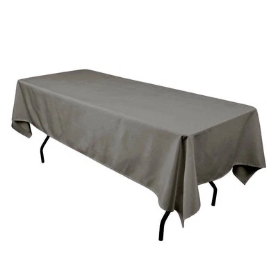Pacote com 15 toalhas de mesa de poliéster sem costura 60"×102" atacado casamento catering jantar - Imagem 1 de 4