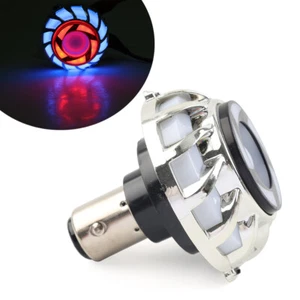 Motorcycle LED Headlight Angel Eye Flash Strobe Tail Brake Rear Lights 12V - Picture 1 of 13