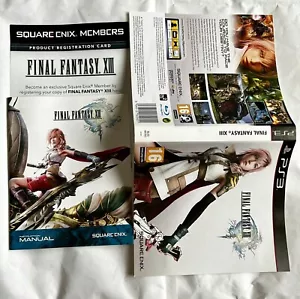 Final Fantasy XIII PS3 Cover artwork/sleeve, manuale e inserti. *NO disco di gioco* - Foto 1 di 1