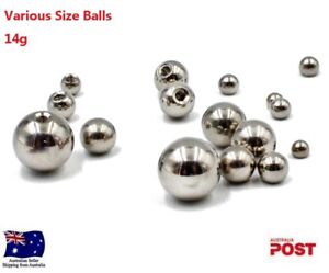 5 Piece Replacement Balls For Body Piercing Jewellery 14g Surgical Steel