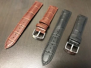 20 mm Universal Krokodil Muster Leder Uhrenarmband Armband für Fossil Seiko Moto - Bild 1 von 5