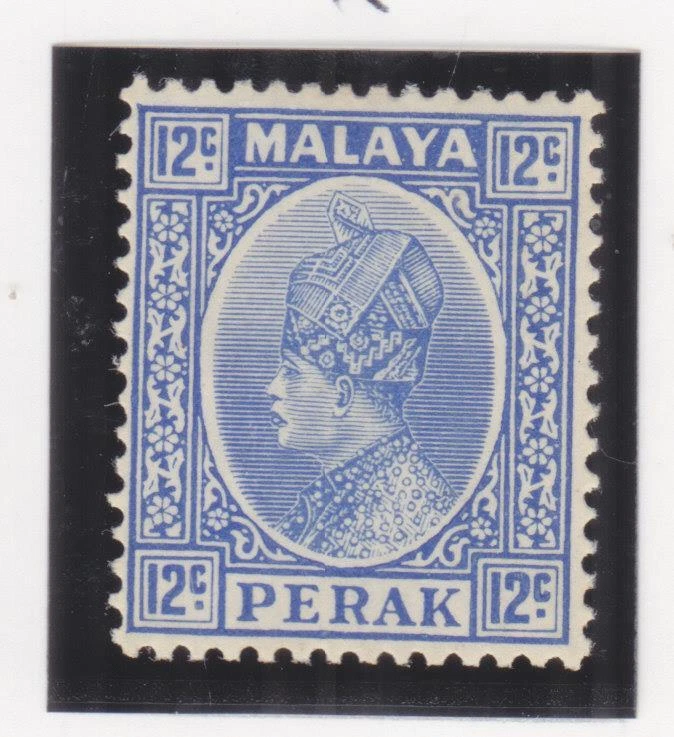 PERAK, 1936 Sultan, 12c. Ultramarino brilhante, LHM. - Imagem 1 de 1