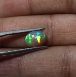 1.9 Cts 10.7x8.2 MM Real AAA Multi Fire Gray Color Ethiopian Opal Oval Cabochon - Picture 1 of 8