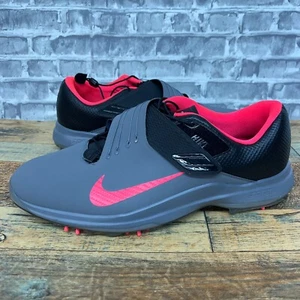 Nike TW 2017 Tiger Woods Cool Grey Solar Red Golf Cleats 880955-003 Mens 11.5 - Picture 1 of 6
