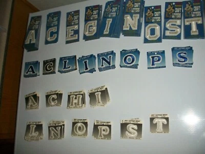 HUGE LOT ASSORTED IRON / APPLIQUE ON LETTERS.....NEW !!  145 TOTAL - Image 1 of 2