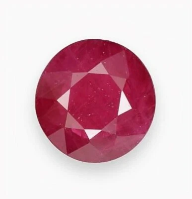RUBY ROUND CUT PINKISH RED PAKISTAN 11mm 4 CT NATURAL GEM GENUINE FACETED NICE I - Image 1 of 4