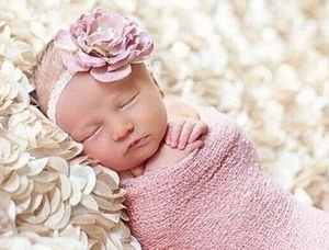 New BABY 3D ROSE (1M) Soft Silky CREAM RUG / COVER Backdrop Photography Prop     - Picture 1 of 12