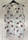 Next - Ivory/Tan Floral Print Sleeveless Top - Size 18 - BNWOT