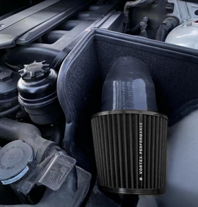 air intake for BMW E46 320 323 325 328 Full Kit, includes heat shield - BLACK VP - Foto 1 di 17