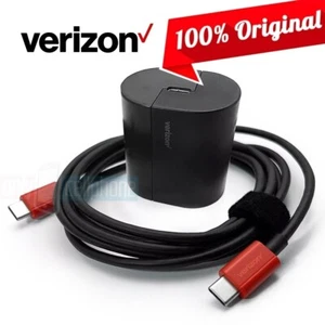 Original Verizon Fast Charger + 6FT Data Cable Kit for iPhone 16/15/Pro/Max/Plus - Picture 1 of 12
