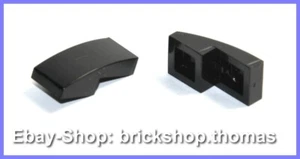 Lego 2 x Dachstein Bogen schwarz (2 x 1) - 11477 Slope Curved Black - NEU / NEW - Bild 1 von 1