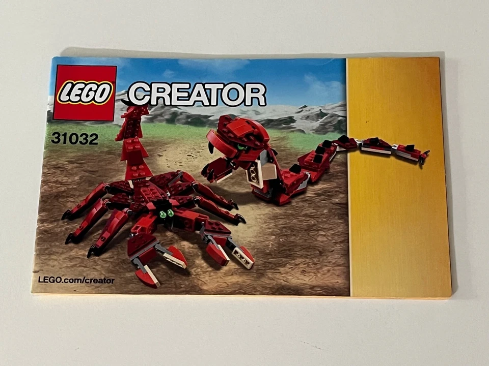 LEGO Creator 3 in 1 Red Creatures 31032 Instruction book 2 Only - Image 1 of 1