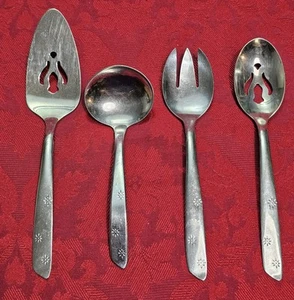 Atomic / Nightsky Oneida Flatware Serving Set Vintage 4 Piece - Picture 1 of 12