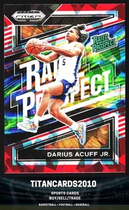 Darius Acuff Jr. 2024 Prizm Draft Rated Prospect Red Ice RC Arkansas Razorbacks - Picture 1 of 2