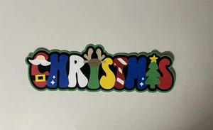 Christmas Scrapbook Title Handmade Paper Pieced Die Cut - Picture 1 of 3