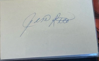 Jim Rice Signed 3x5 Index Card Boston Red Sox Baseball HOF - Image 1 of 2