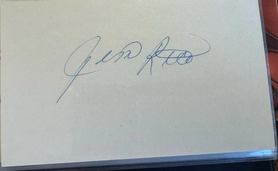 Jim Rice Signed 3x5 Index Card Boston Red Sox Baseball HOF - Image 1 of 2