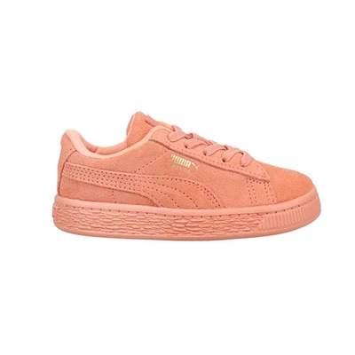 Zapatillas informales PUMA de gamuza clásicas mono doradas con cordones para niñas pequeñas naranjas Foto 1 de 4
