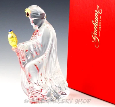 Gorham Germany Crystal CHRISTMAS NATIVITY WITH GOLD KING BALTHAZAR WISE MAN Box - Image 1 of 4