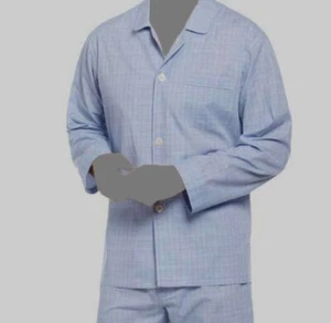 $47 Club Room Men's Blue Pajamas Top Shirt Cotton Stripe Lounge Sleepwear Size S - Picture 1 of 1