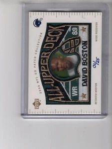 2003 UPPER DECK DAVID BOSTON PATCH COLLECTION GOLD 1/25 OHIO STATE BUCKEYES - Picture 1 of 2