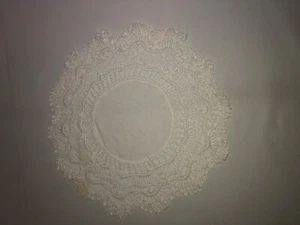 Small Vintage Lace and Crochet Doily Granny Cottage Girl - Picture 1 of 7