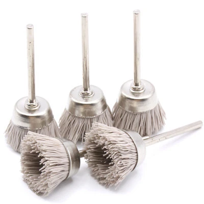 HOBBYPOWER24 5x Nylonbürste Polierbürsten [ SEHR HART ] 22mm für Dremel Minischleifer