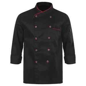 Men's Short Sleeve Chef Coat Jacket Restaurant Kitchen Workwear Cook Uniform - Picture 1 of 75