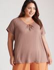 AU XS Plus Size - Womens Tops -  Extended Sleeve Ring Knitwear Tunic Top - BeMe