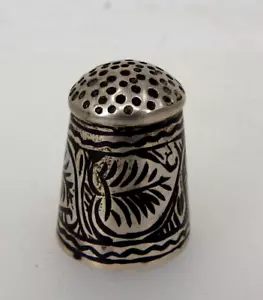 Fingerhut Tula Silber bzw. Niello Arbeit Silber (99630) - Bild 1 von 6