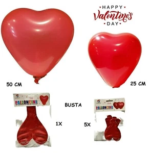 SAN VALENTINO AMORE LOVE PALLONCINI GONFIABILI A FORMADI CUORE 25/50 CM - Imagen 1 de 5