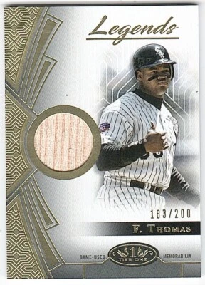 2023 Topps Tier One Relics Legends Frank Thomas Game Bat #183/200 - Image 1 of 2