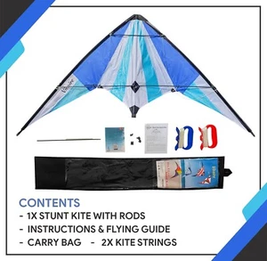 Vioaire Stunt Kite Tidewave | Easy to Fly | Perfect for Both Kids and Adults - Picture 1 of 3