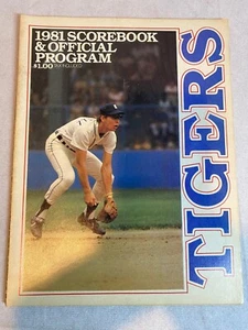 Detroit Tigers 1981 Scorebook and Official Program - O - Picture 1 of 3