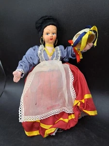Grembiule pizzo vestito tradizionale bambola souvenir vintage italiano Sorrento - Foto 1 di 13